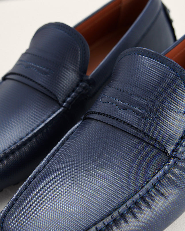 Textured Penny Moccasin