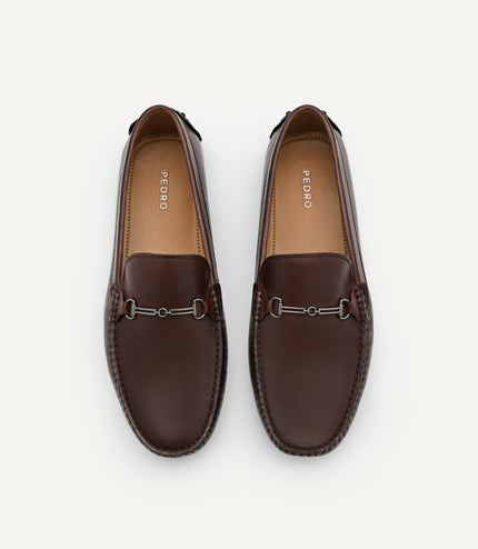 Anthony Leather Moccasins - Dark Brown