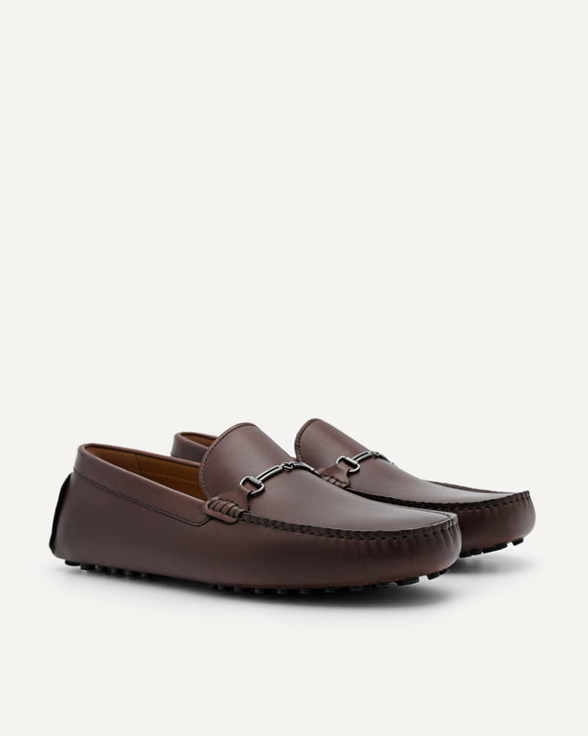 Anthony Leather Moccasins - Dark Brown