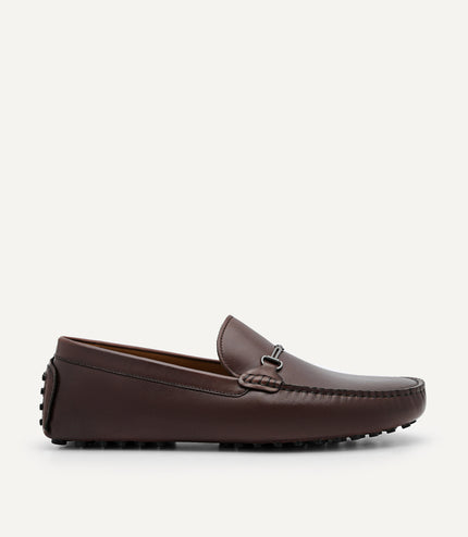 Anthony Leather Moccasins - Dark Brown