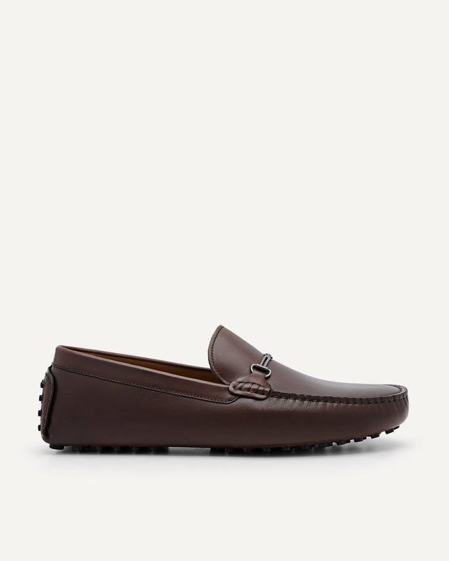Anthony Leather Moccasins - Dark Brown