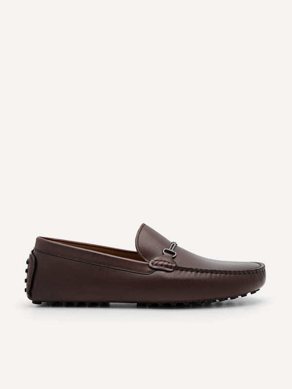 Anthony Leather Moccasins - Dark Brown