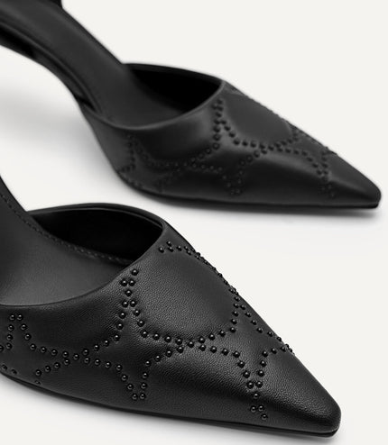 Joan Leather Pumps - Black