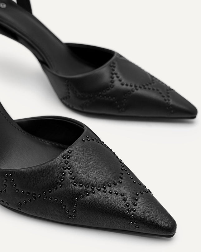 Joan Leather Pumps - Black