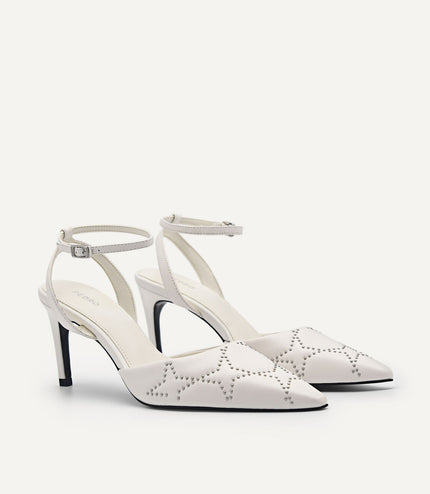 Joan Leather Pumps - White