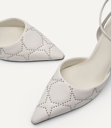 Joan Leather Pumps - White
