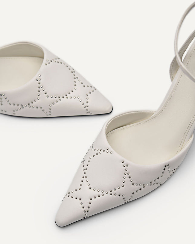 Joan Leather Pumps - White