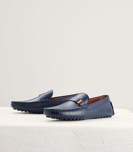 Side Buckled Suede Moccasins