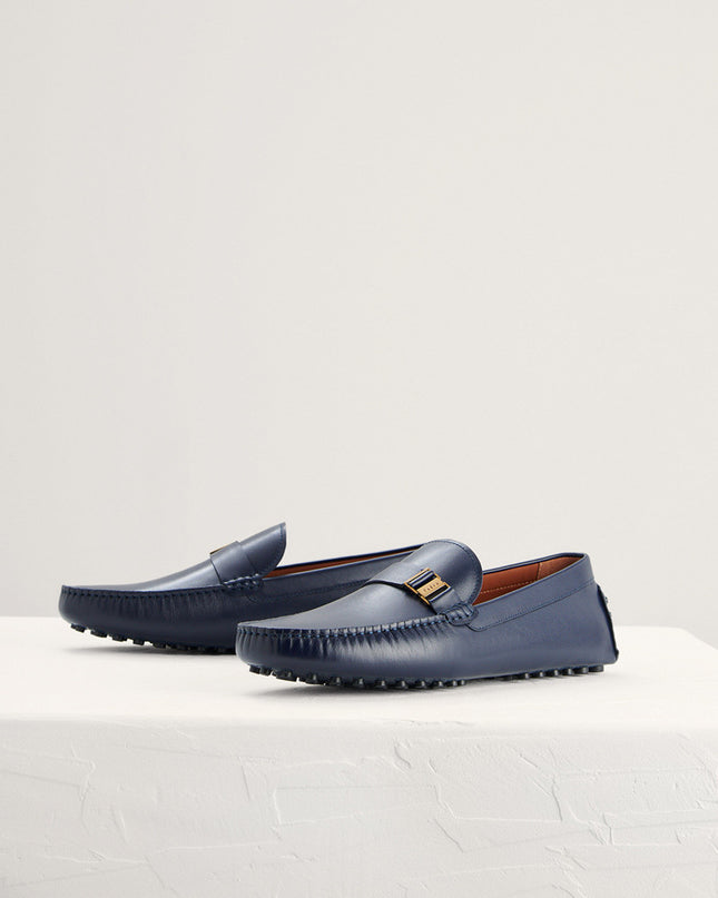 Side Buckled Suede Moccasins