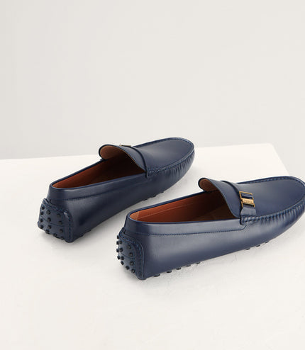 Side Buckled Suede Moccasins
