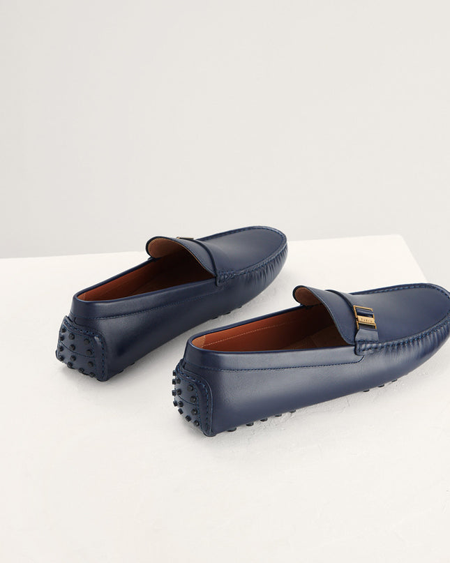 Side Buckled Suede Moccasins