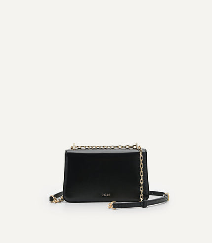 PEDRO Studio Rift Leather Shoulder Bag - Black
