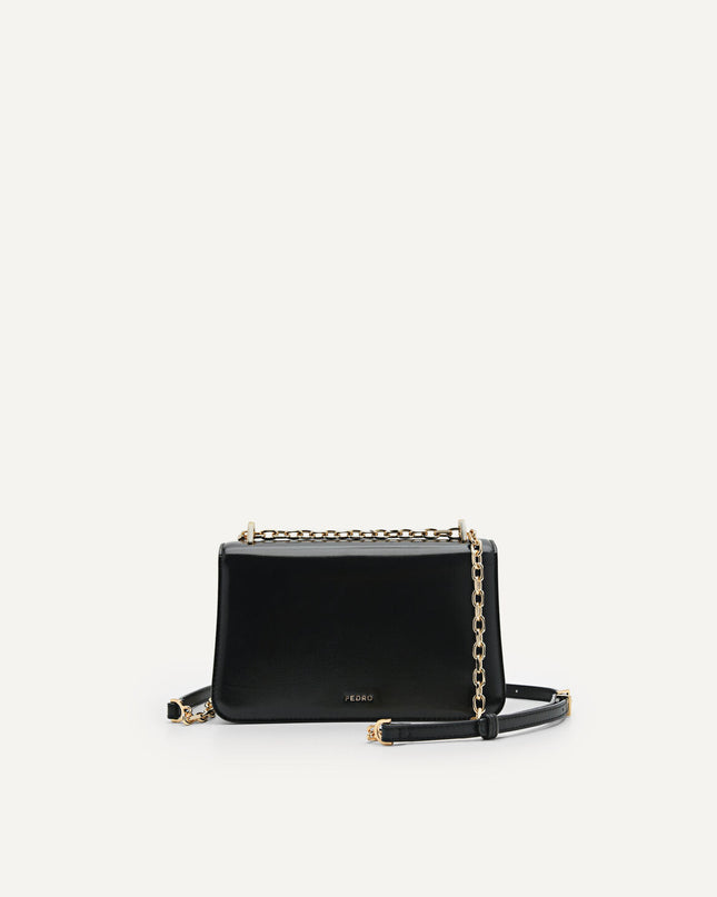 PEDRO Studio Rift Leather Shoulder Bag - Black