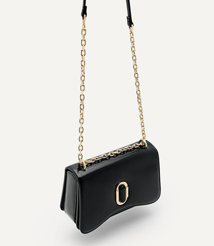 PEDRO Studio Rift Leather Shoulder Bag - Black