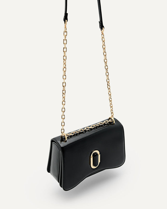 PEDRO Studio Rift Leather Shoulder Bag - Black