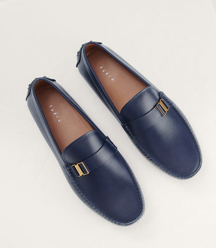 Side Buckled Suede Moccasins