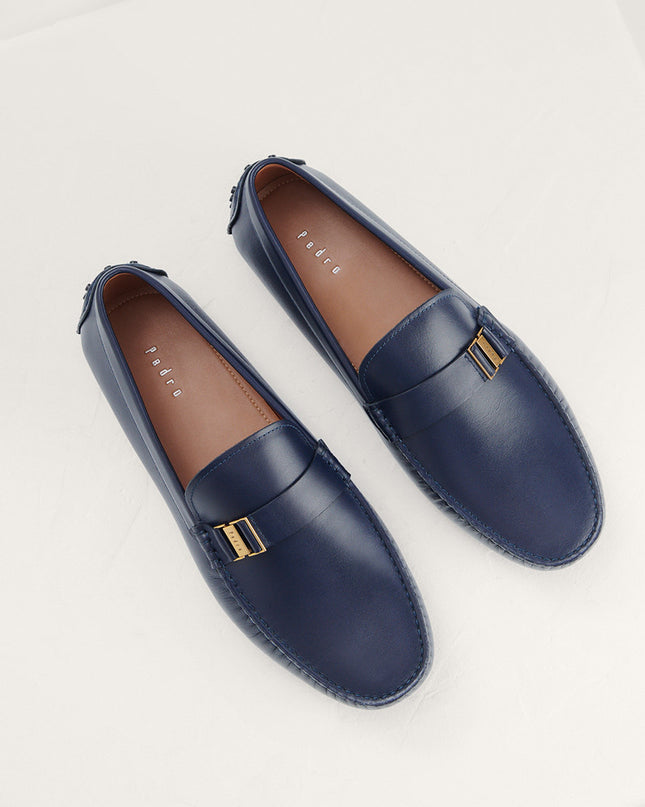 Side Buckled Suede Moccasins
