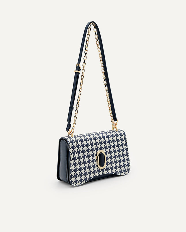 PEDRO Studio Rift Leather Shoulder Bag - Navy