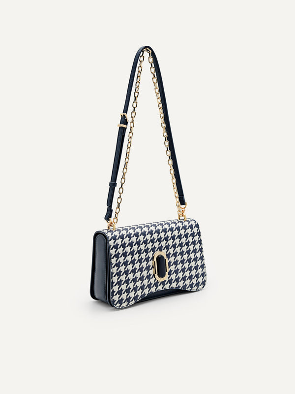 PEDRO Studio Rift Leather Shoulder Bag - Navy