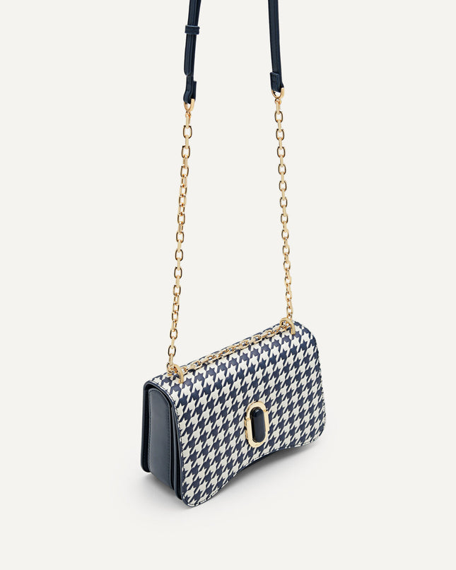 PEDRO Studio Rift Leather Shoulder Bag - Navy