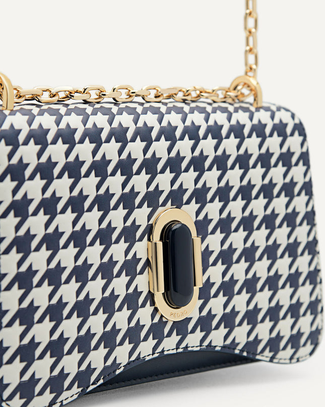 PEDRO Studio Rift Leather Shoulder Bag - Navy