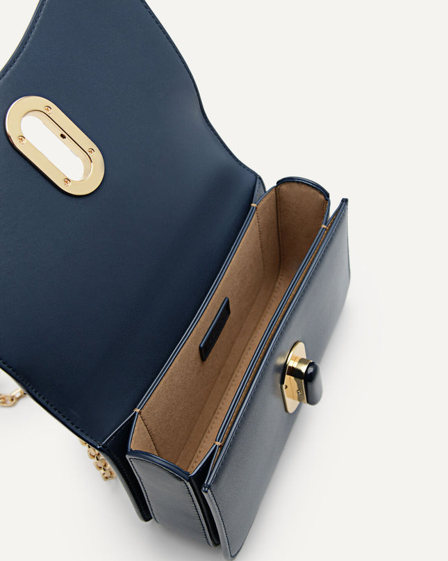 PEDRO Studio Rift Leather Shoulder Bag - Navy