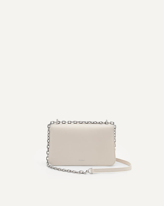 PEDRO Studio Rift Leather Shoulder Bag - Cream