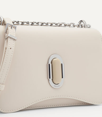 PEDRO Studio Rift Leather Shoulder Bag - Cream