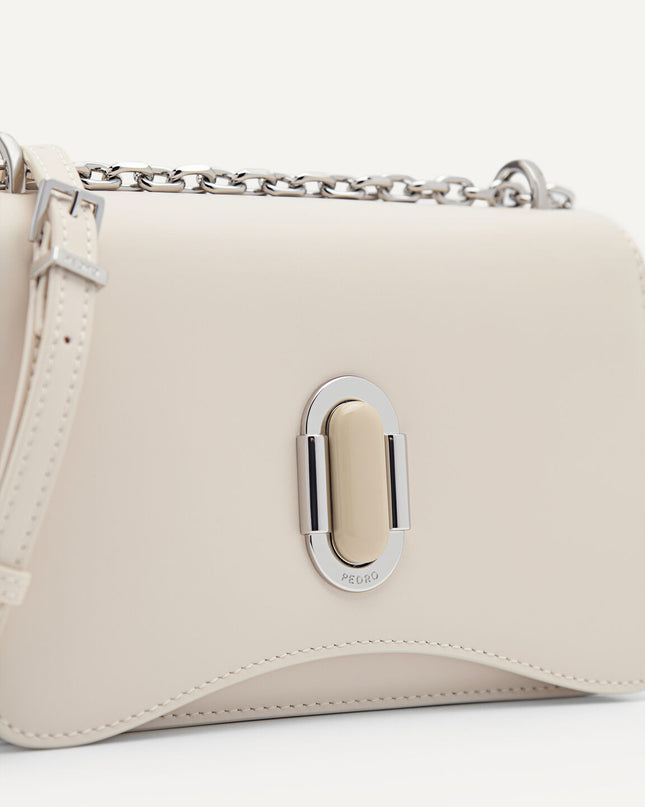 PEDRO Studio Rift Leather Shoulder Bag - Cream