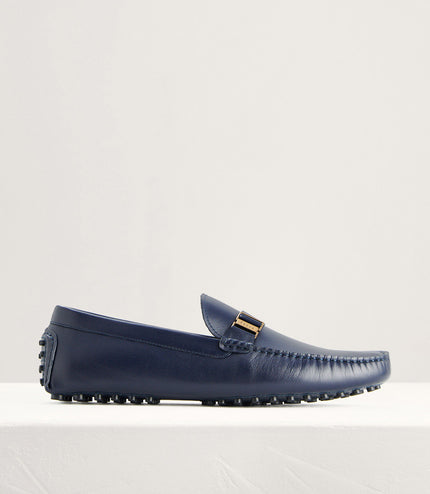 Side Buckled Suede Moccasins