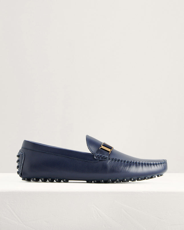 Side Buckled Suede Moccasins