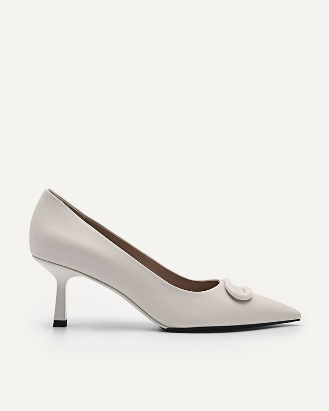 PEDRO Studio Kate Leather Pumps - Chalk