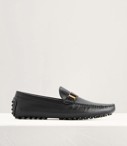 Side Buckled Suede Moccasins