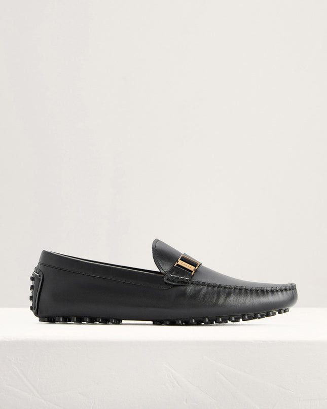 Side Buckled Suede Moccasins