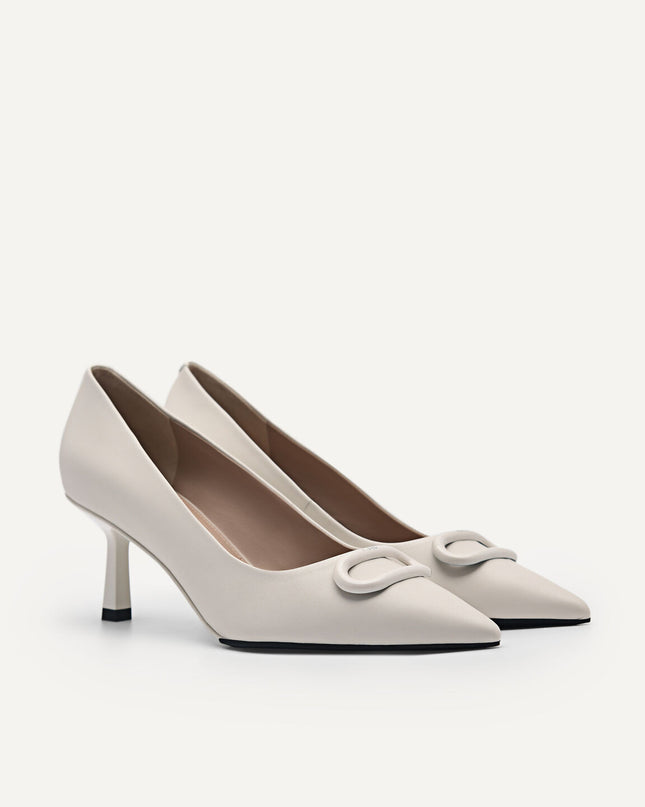 PEDRO Studio Kate Leather Pumps - Chalk