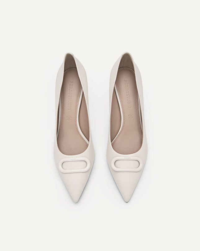 PEDRO Studio Kate Leather Pumps - Chalk