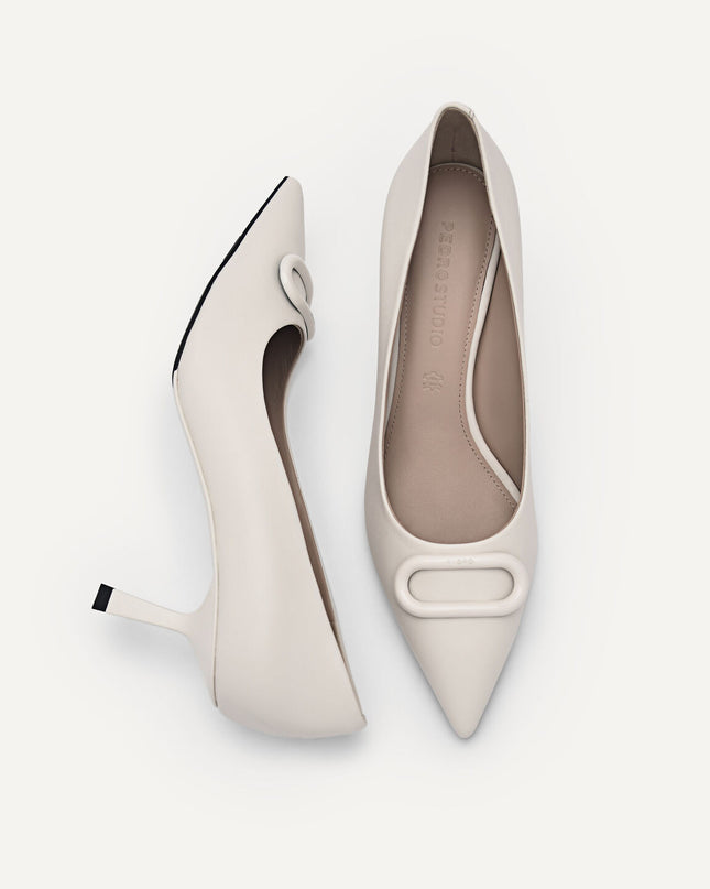 PEDRO Studio Kate Leather Pumps - Chalk