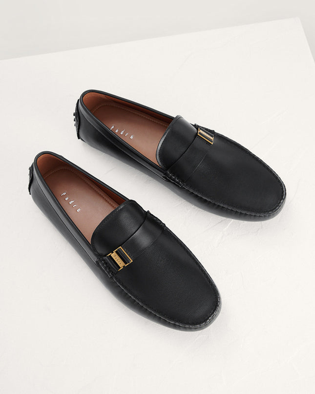 Side Buckled Suede Moccasins