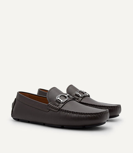 Antonio Leather Moccasins - Dark Brown