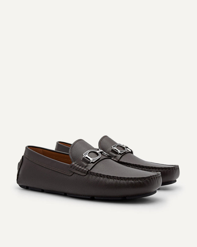 Antonio Leather Moccasins - Dark Brown