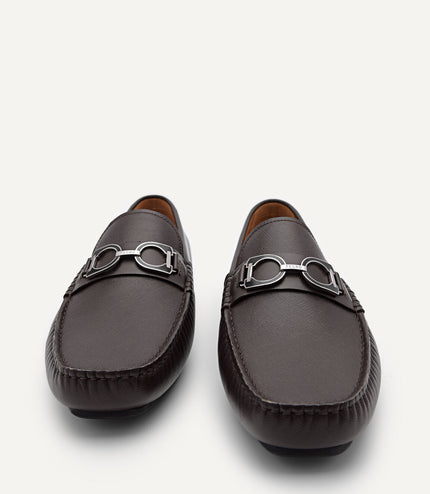 Antonio Leather Moccasins - Dark Brown