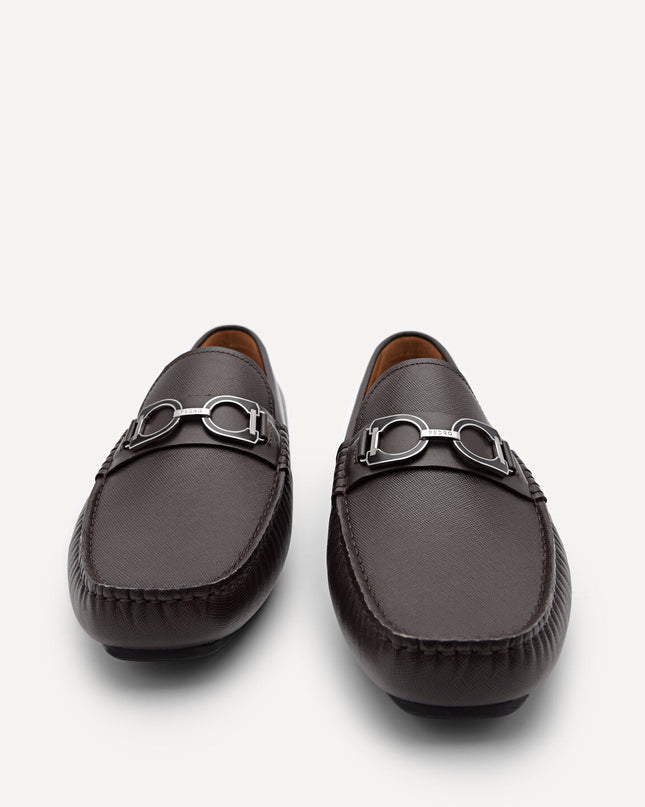 Antonio Leather Moccasins - Dark Brown