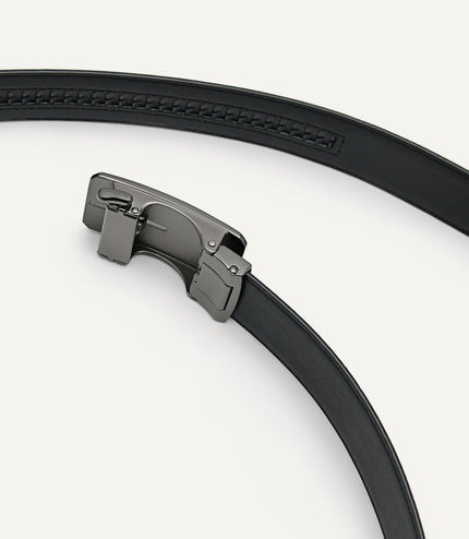 Embossed Leather Automatic Belt