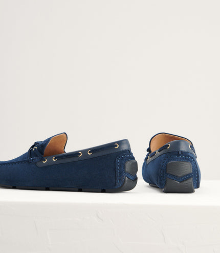 Bow-Detailed Suede Moccasins