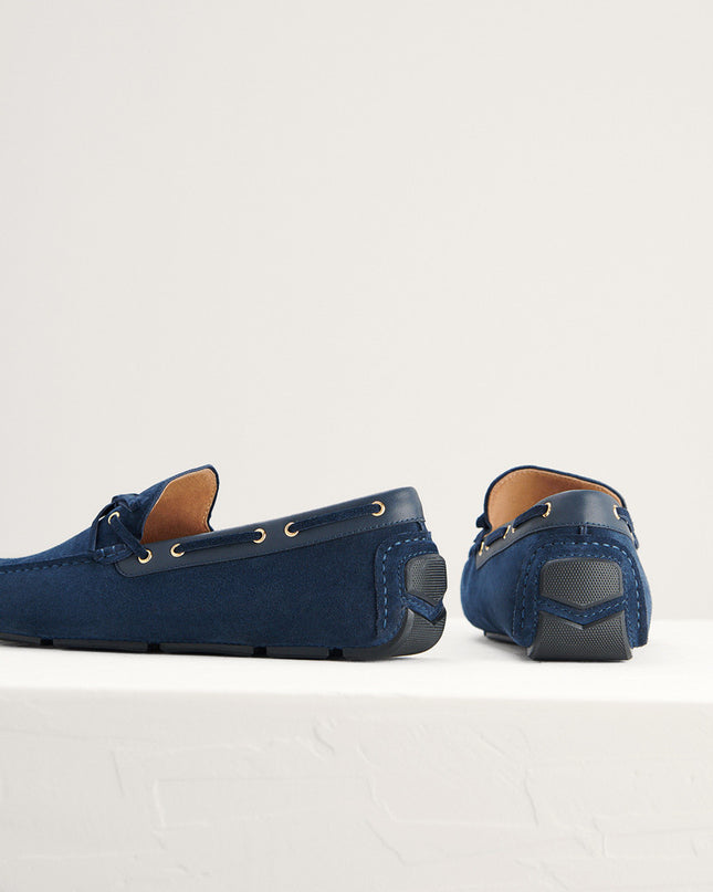 Bow-Detailed Suede Moccasins