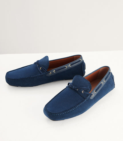 Bow-Detailed Suede Moccasins