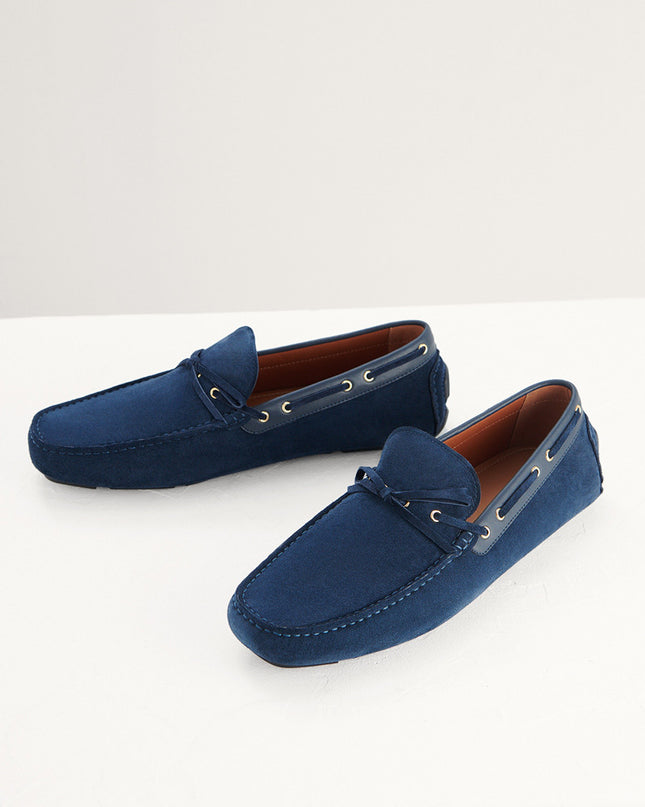 Bow-Detailed Suede Moccasins