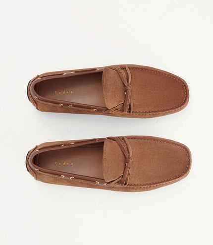 Bow-Detailed Suede Moccasins