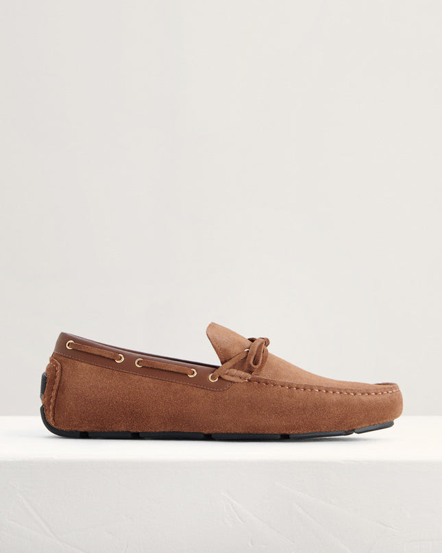 Bow-Detailed Suede Moccasins