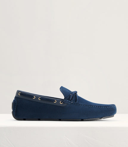 Bow-Detailed Suede Moccasins